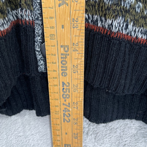 Vintage Expressions Cardigan Men 80s Fair Isle Geometric Preppy Sweater Size XL - Picture 6 of 12